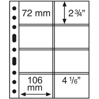 FEUILLE POUR CARTE DE PIÈCES - OPTIMA (LEUCHTTURM) - 8 PIÈCES