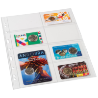FEUILLE POUR CARTE DE PIÈCES - OPTIMA (LEUCHTTURM) - 8 PIÈCES