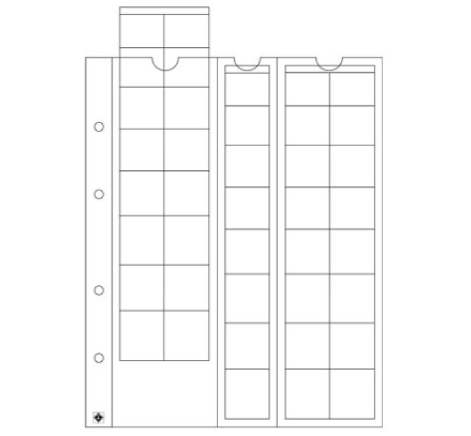 FEUILLET DE MONNAIES 1 cent - 2 EURO - OPTIMA (LEUCHTTURM) - 40 PIÈCES