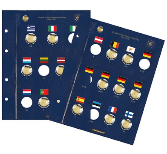 FICHE VISTA POUR PIÈCES DE 2 EUROS - Drapeau de l'UE 30 ans