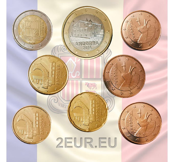 Andorra Coffret Euros mix UNC 2016-2020