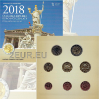 Autriche Série euro BU 2018 - 100e anniversaire de la République d'Autriche