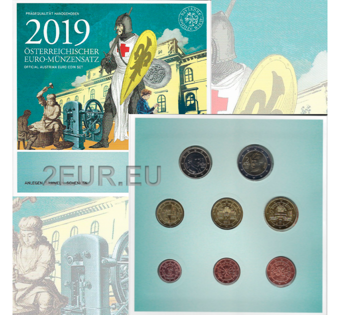 Autriche Série euro BU 2019 - 825e anniversaire de la Monnaie de Vienne