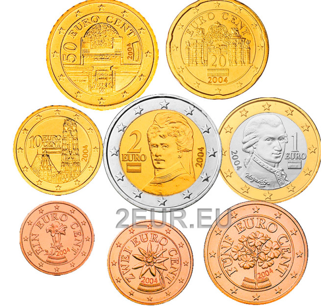 Autriche Série euro UNC 2004 