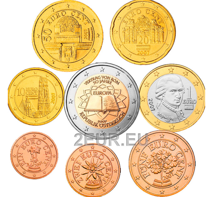 Autriche Série euro UNC 2007 