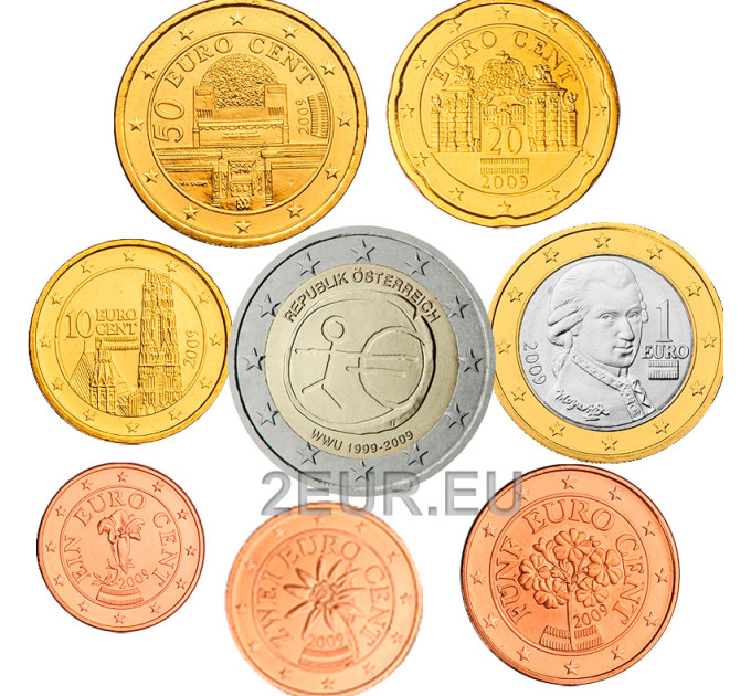 Autriche Série euro UNC 2009