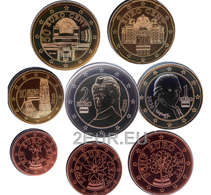 Autriche Série euro UNC 2020