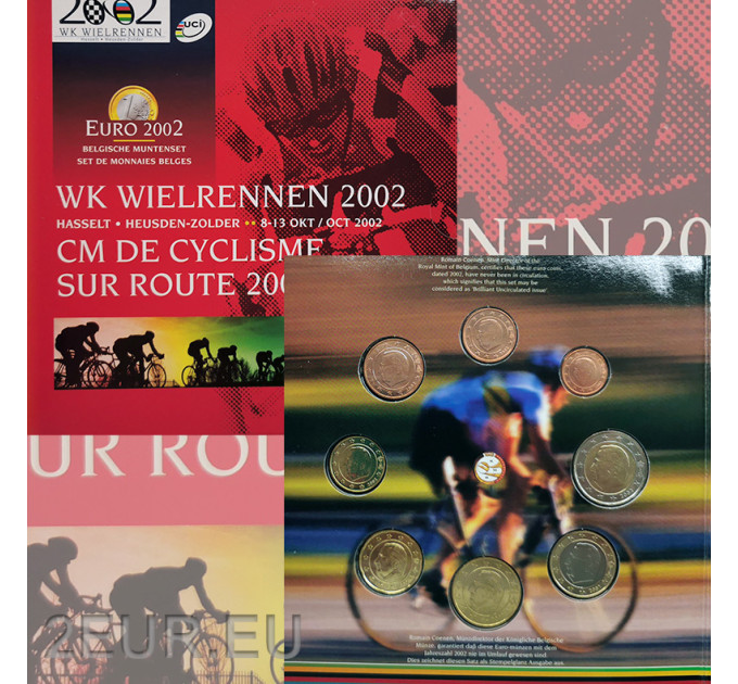 Belgium coffret euro BU 2002 - Coupe du monde de cyclisme en Belgique