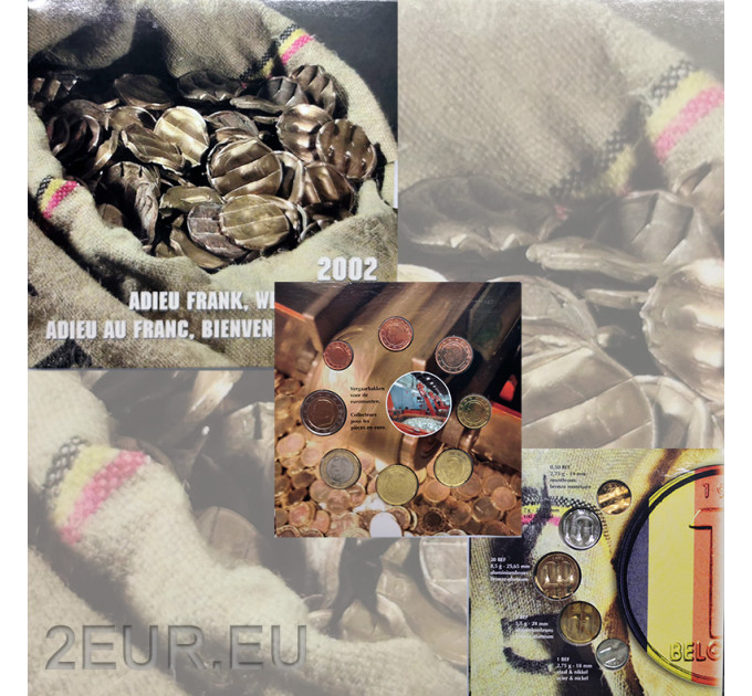 Belgium coffret Euro BU 2002 - Adieu le franc