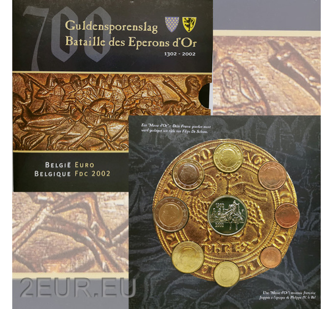 Belgique série euro BU 2002 - 700 ans La bataille des éperons d'or