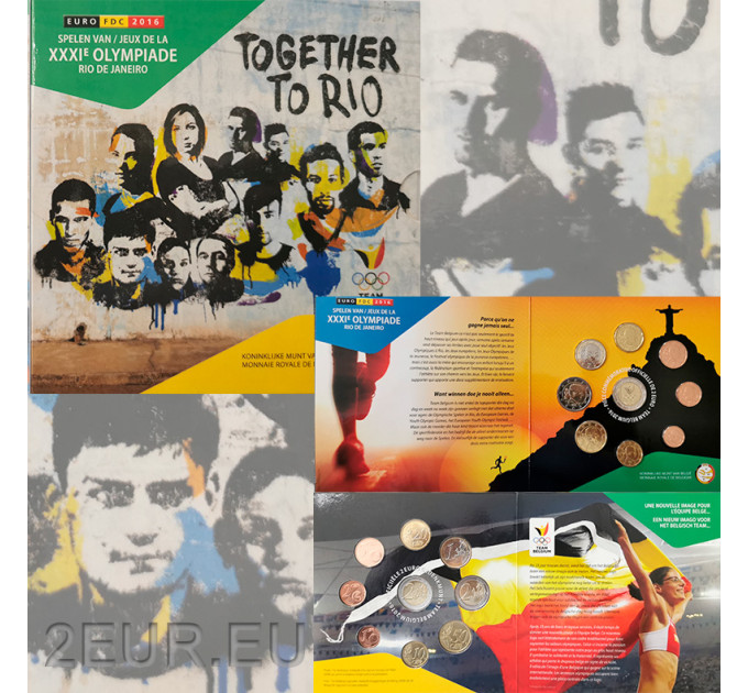 Belgium coffret Euro BU 2016 - Jeux olympiques d'été de Rio de Janeiro