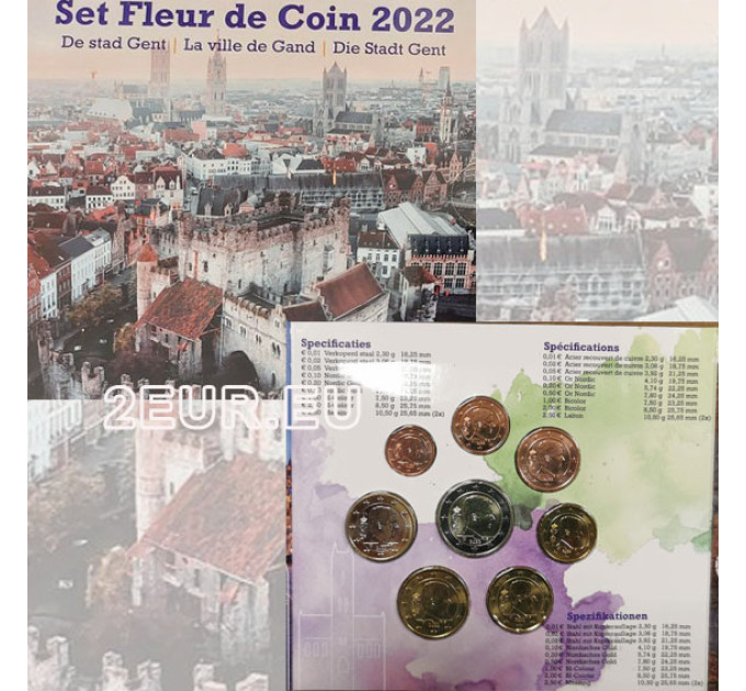 Belgium coffret euro BU 2022 - La ville de Gand