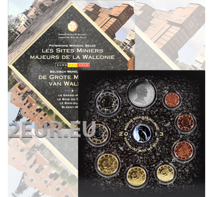 Belgium coffret Euro BU 2013 - Mines de charbon de Wallonie