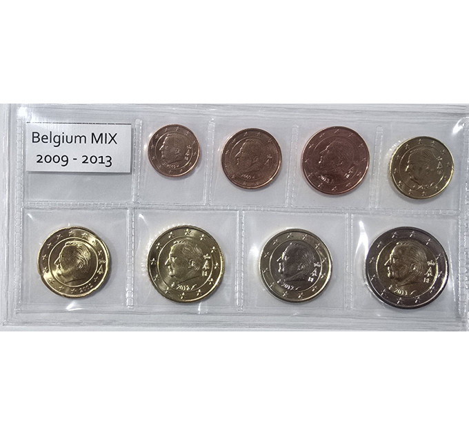 Belgium coffret euro UNC 2009 -2013 MIX