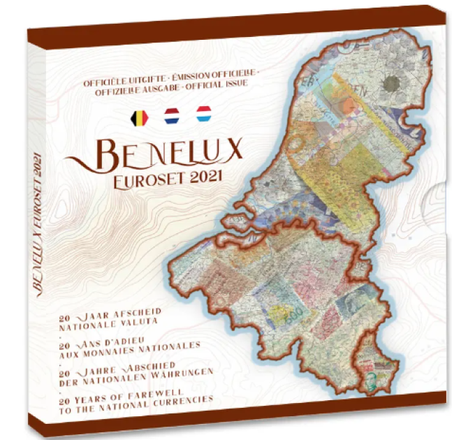 BENELUX coffret euro BU 2021 - 20 ans depuis l'abolition de la monnaie nationale au Benelux