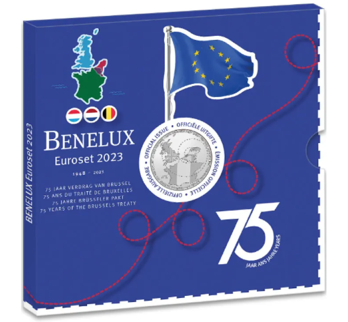BENELUX coffret euro BU 2023 - 75 ans du Traité de Bruxelles