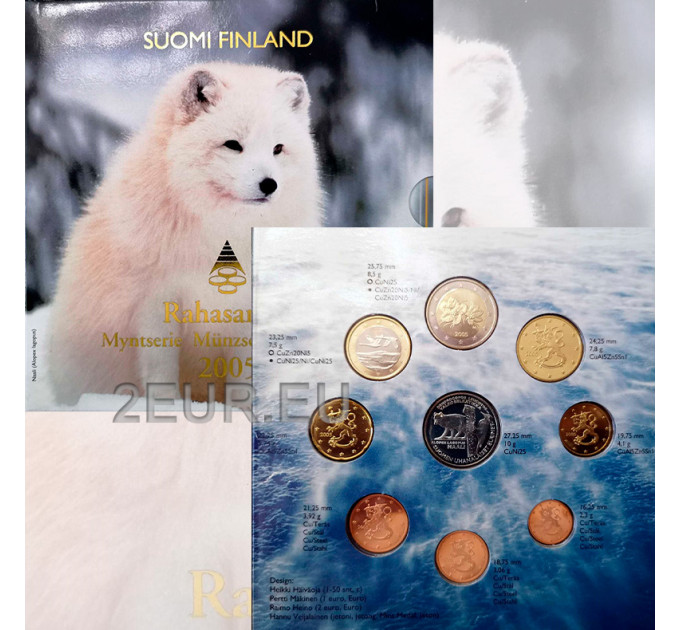 Finlande coffret euro BU 2005 - Espèces menacées de Finlande
