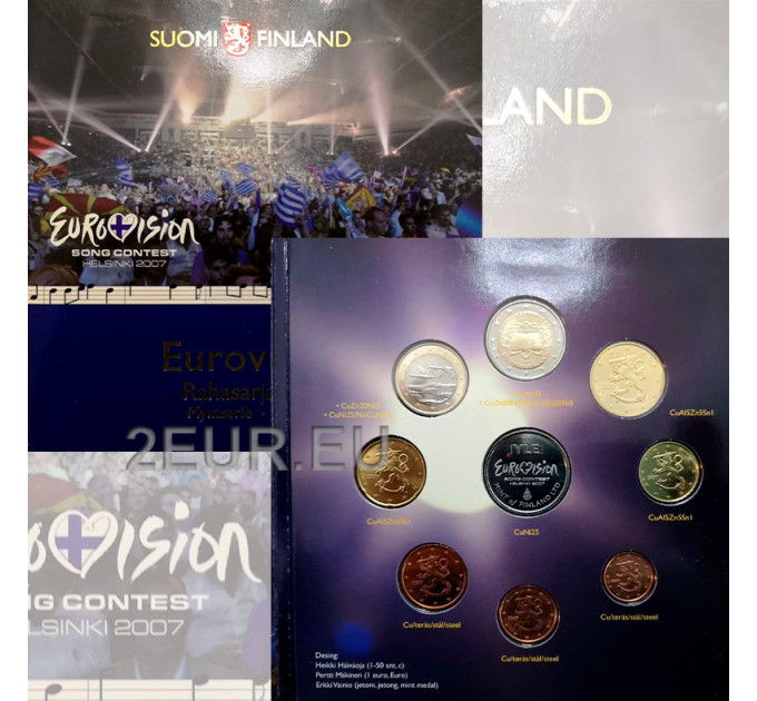 Finlande coffret euro BU 2007 - Concours Eurovision de la chanson à Helsinki