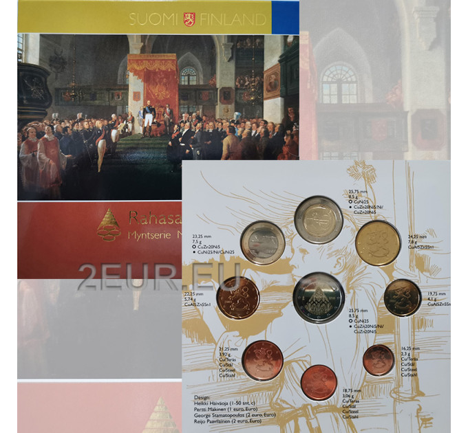 Finlande coffret euro BU 2009 - 200. Anniversaire de l'arpentage de la Finlande au Grand-Duché