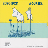 Finlande сoffret euro BU 2020 - Les Moumines et notre mer