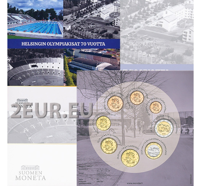 Finlande coffret euro BU 2022 - 70 ANS JEUX OLYMPIQUES D'HELSINKI