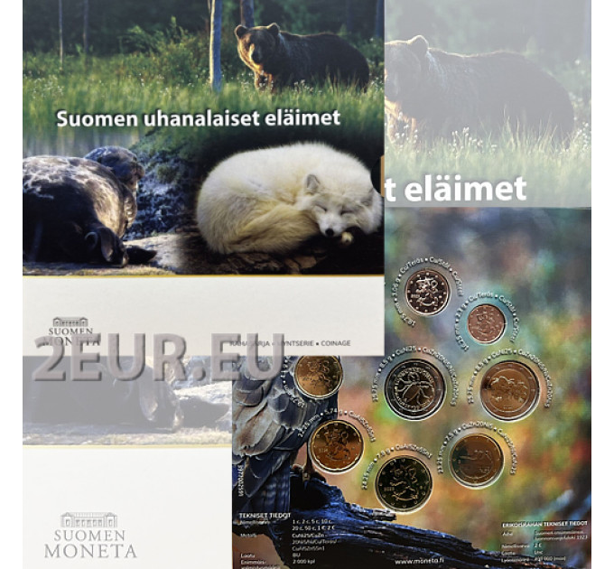 Finlande coffret euro BU 2023 - Animaux en voie de disparition