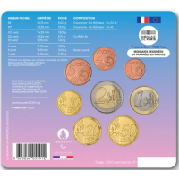 France BU Série 2024 - Ensemble de pièces en euros - Mascotte Paralympique France BU Série 2024 - Ensemble de pièces en euros - Mascotte Paralympique