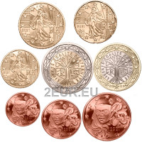 France UNC Coffret mix 1999 - 2021 - Coffret Euros