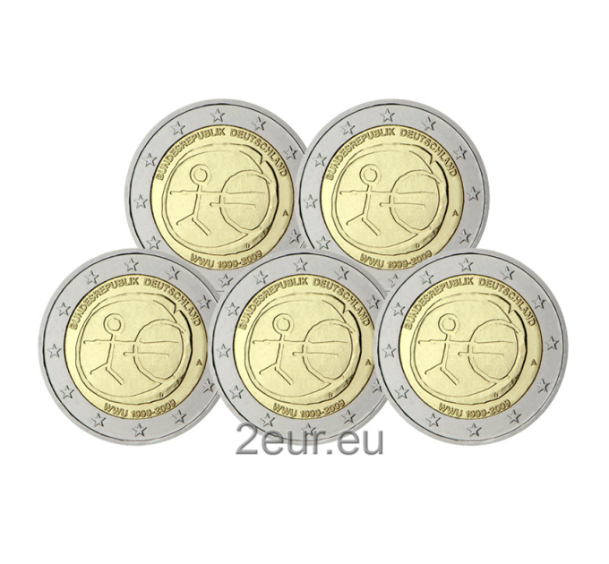 Allemagne 2 euros UNC 2009 - 10 ans d'euros - ADFGJ