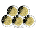 Allemagne 2 euros UNC 2012 - 10 ans d'euro cash - ADFGJ
