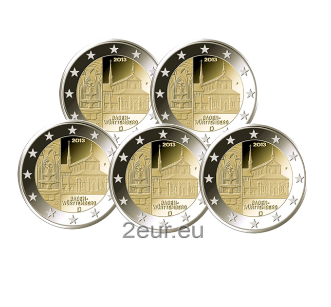 Allemagne 2 euros UNC 2013 - Bade Wurtemberg - Monastère de Maulbronn - ADFGJ