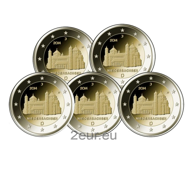 Allemagne 2 euros UNC 2014 - Basse-Saxe - Église Saint-Michel Hildesheim - ADFGJ