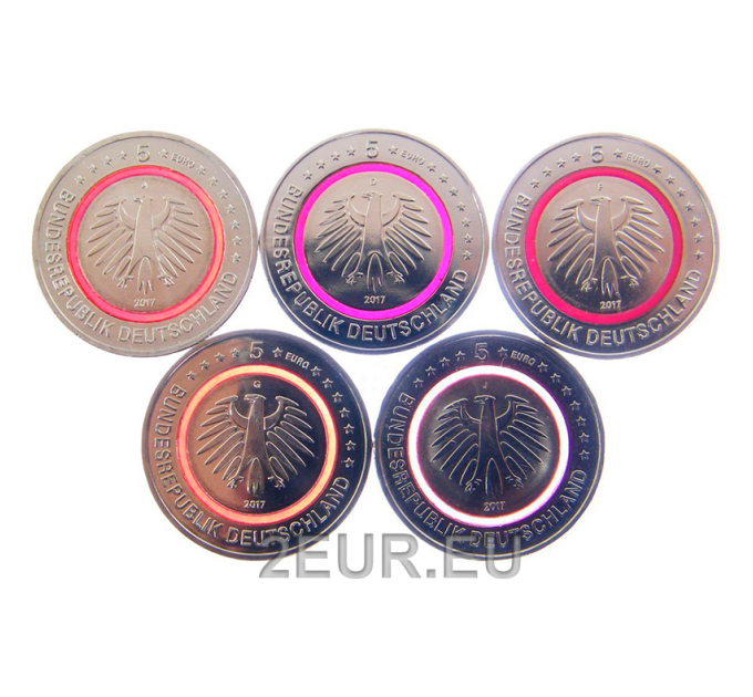 Allemagne 5 euros UNC 2017 - Zone Tropicale