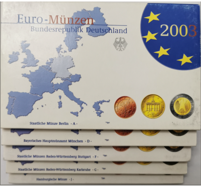 ALLEMAGNE SET PROOF 2003 - ADFGJ
