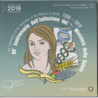 Italie Coffret euro BU 2018 - Ministère italien de la Santé