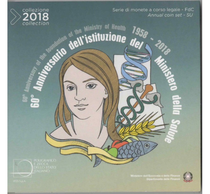 Italie Coffret euro BU 2018 - Ministère italien de la Santé