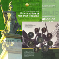 Irlande coffret euro BU 2016 - Proclamation de la République d'Irlande - 100 ans depuis l'insurrection de Pâques de 1916 en Irlande