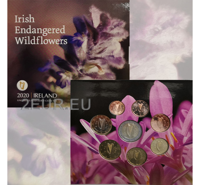 Irlande coffret euro BU 2020 - Fleurs sauvages irlandaises en voie de disparition
