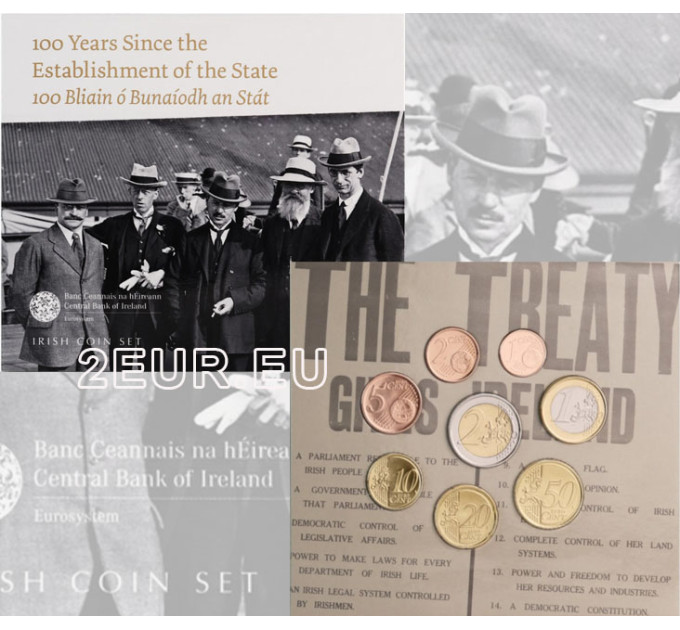Irlande coffret euro BU 2022 - 100 ans depuis la fondation de l'État