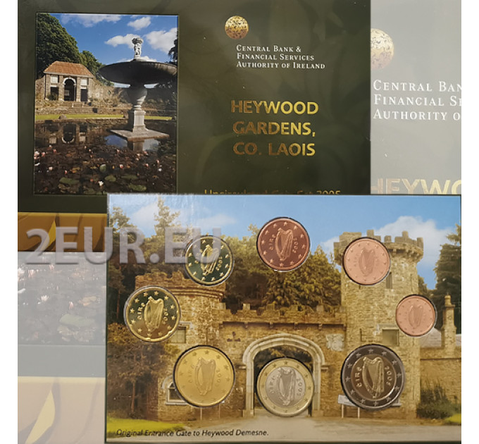 Irlande coffret euro BU 2005 - Patrimoine culturel - Jardins Heywood au Laois