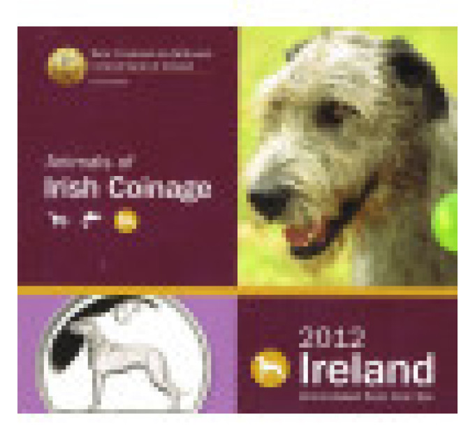Irlande coffret euro BU 2012 - Motifs animaliers sur les pièces irlandaises - Chien de chasse