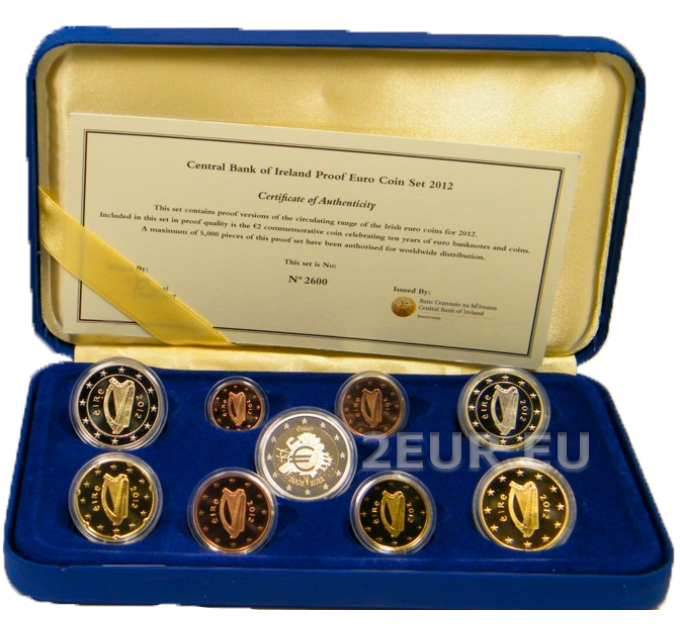 Irlande coffret euro BE 2012 - DIX ANS D'EURO