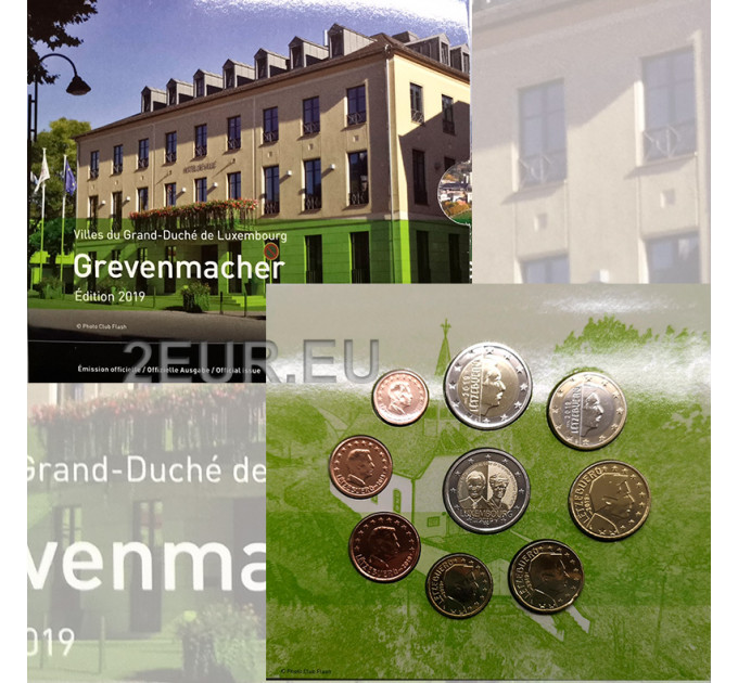 Luxembourg coffret euro BU 2019 - Grevenmacher + 2 euros Sharlotte