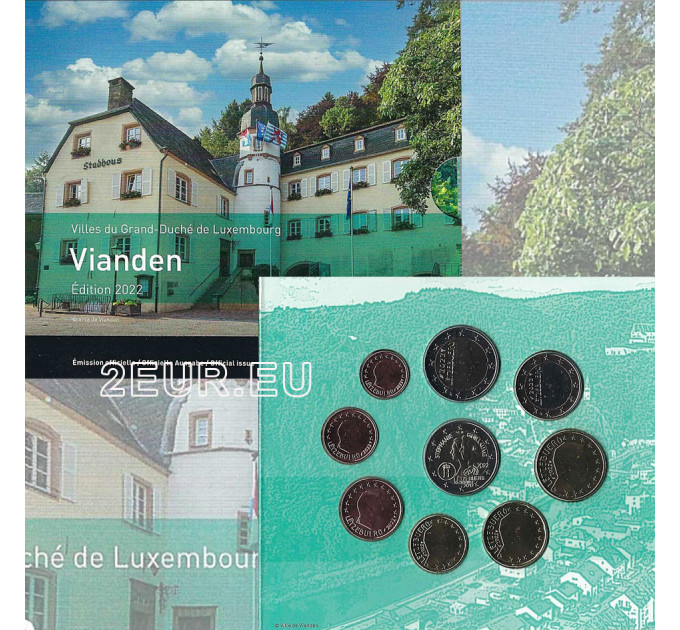 Luxembourg coffret euro BU 2022 - Vianden - 50 ans du drapeau luxembourgeois