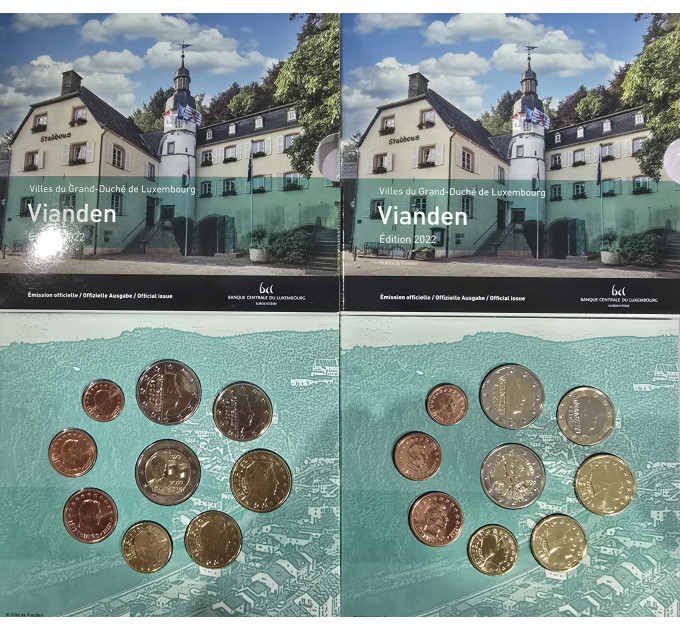 Luxembourg coffret euro BU 2022 - Vianden - 50 ans du drapeau luxembourgeois