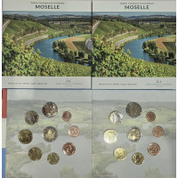 Luxembourg coffret euro BU 2025 - Ville de Moselle - 2 Euro Schuman + 25e du trône d'Henri