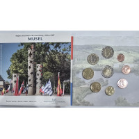 Luxembourg coffret euro BU 2025 - Ville de Moselle - 2 Euro Schuman + 25e du trône d'Henri Luxembourg coffret euro BU 2025 - Ville de Moselle - 2 Euro Schuman + 25e du trône d'Henri