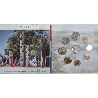 Luxembourg coffret euro BU 2025 - Ville de Moselle - 2 Euro Schuman + 25e du trône d'Henri Luxembourg coffret euro BU 2025 - Ville de Moselle - 2 Euro Schuman + 25e du trône d'Henri