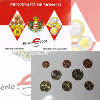 Monaco BU set 2001 - Ensemble de pièces en euros