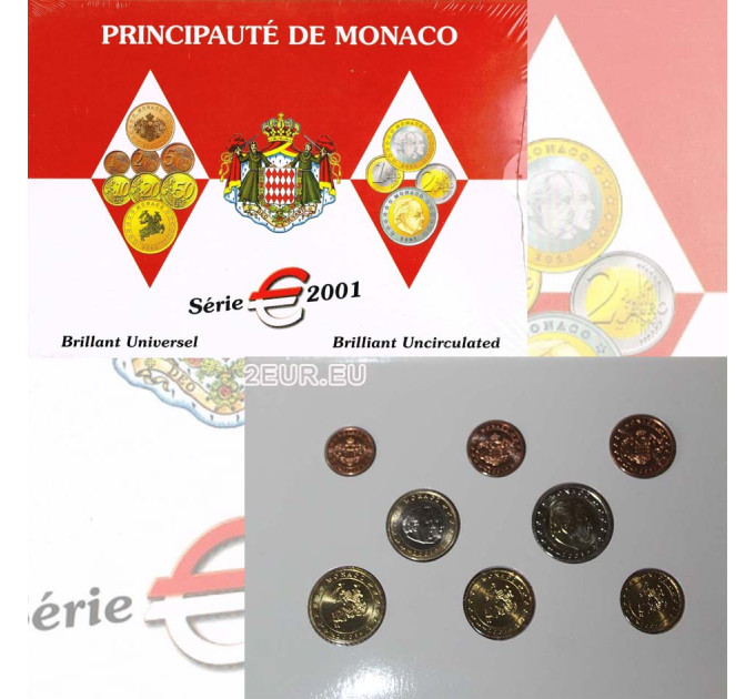 Monaco BU set 2001 - Ensemble de pièces en euros